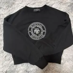 ブラック ロゴ刺繍 トレーナーのサムネイル