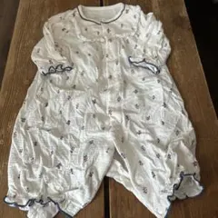 花柄フリル付きロンパース 60-70cm