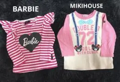 ミキハウスの衣装とバービーのTシャツ 90cm