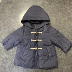 COMME CA ISMネイビー フード付き中綿コート　80cm