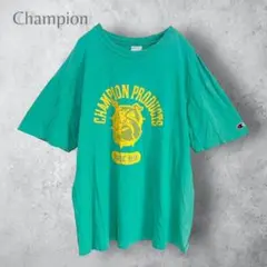【Champion チャンピオン】　ブルドック　プリントTシャツ　ロゴマーク