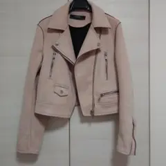 ZARA BASIC ピンク【さくら色】 ライダースジャケット