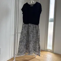 AFTERNOON TEA 花柄カットソーワンピース リバティプリント