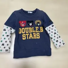 DOUBLE.B ビーくん長袖トレーナー アフロ