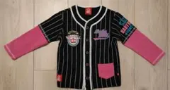 BABYDOLLのベースボールシャツ風長袖トップス90cm