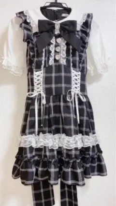 Ank Rouge アンクルージュ ハートドット×千鳥 セットアップ ブラック