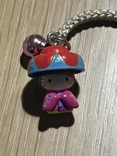 ご当地キティ　ハローキティ 根付け　沖縄限定　国際通り花笠