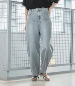 グローバルワーク GOODデニムバギーパンツ ライトブルーデニム サイズMのサムネイル