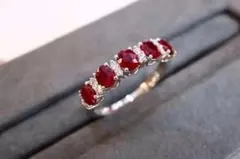 【鑑別書付可】天然ミャンマー産ルビーリング カスタムOK