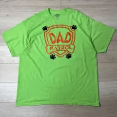 古着　半袖　Tシャツ　プリント　カラー　グリーン　サイズ　2XL