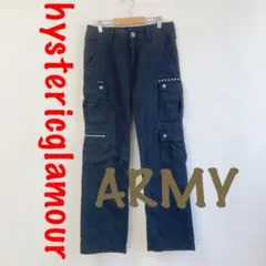 【希少美品】ヒステリックグラマー ブラックカーゴパンツ サイドプリント 希少美品】ヒステリックグラマー ブラックカーゴパンツ サイド