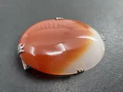 M7717 天然石　帯留め　ヴィンテージ アクセサリー