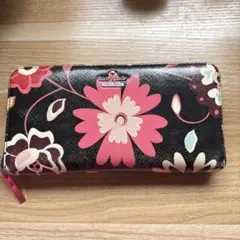 kate spade フラワープリント 長財布