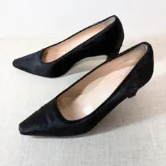 美品★コルソローマ パンプス ポニースキン ハラコ ファー ポインテッドトゥのサムネイル