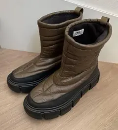 【美品】ZARA ザラ パッド入りブーツ ライトカーキ 42（27）