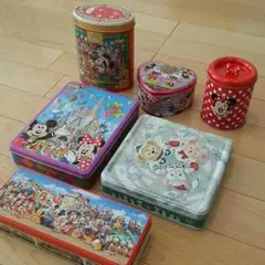 ディズニーランド☆ディズニーシー☆お菓子の缶箱☆6点セット