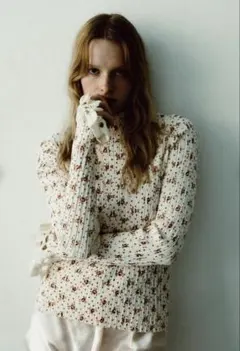 【極美品】シーニュ　パフパワショルブラウス・Shiee・ホワイト・Cygne cygne シーニュブラウス