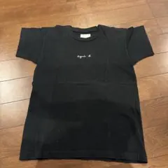 Agnes B アニエスベー　黒 半袖Tシャツ ロゴ刺繍