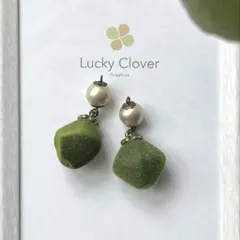 ≡014-moss greenフロッキー≡イヤリングorピアス
