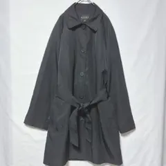 GRETA GARBO グレタガルボ トレンチコート 黒 無地 ベルト付き 美品