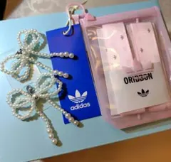 adidas ORIBBON シューアクセサリー　ピンク 靴紐のサムネイル