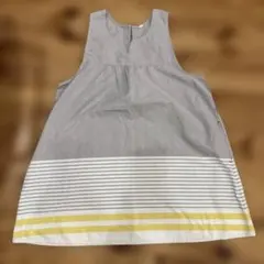 グレー ストライプ エプロン