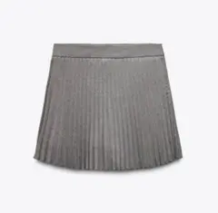 ZARA グレー プリーツスカート