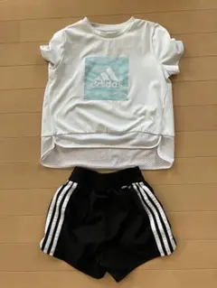 adidas Tシャツ＆ショートパンツセット 130cm