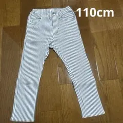 ムージョンジョン 110 ストレッチ 長ズボン パンツ ストライプ柄