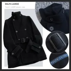 【ウール•メルトン／チンストラップ＆ベルト付き】ラルフローレン／トレンチコート