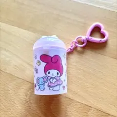 マイメロディ コインケース キーホルダー カラビナ 100円 フタ付き