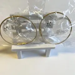 猫 けだまだまいれ ノーマル ２個セット クリア キーホルダー 猫の毛玉入れ