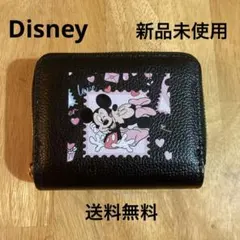 ★新品未使用★ミッキー★二つ折り財布 ★ブラック★送料無料
