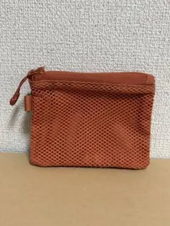 無印良品　ナイロンポーチ　オレンジ