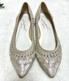 LETALON ルタロン　ゴールド グリッター フラットシューズ