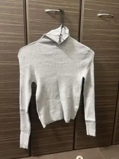 Dazy リブニット　タートルネックセーター　グレー　Lサイズ