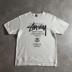 10s old stussy world tour logo sweat tee
