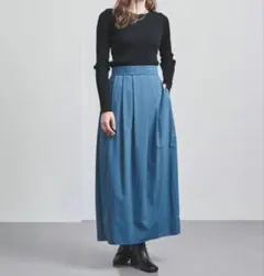 UNITED ARROWS タックバルーンスカート ターコイズ 40サイズ