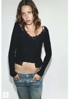 ZARA リブトップス