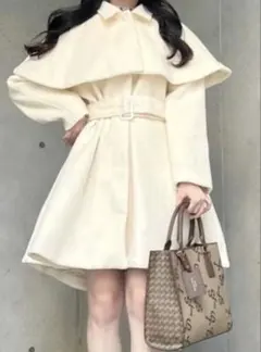 VIOLETTA 4Way ケープカラーコート　ポンチョ　コート　アイボリー