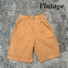 Vintage ヴィンテージ デニムショートパンツ 裾ロールアップ 厚手 刺繍のサムネイル