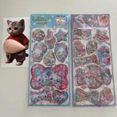 ウォーターシール 2枚セット おまけ付き キラキラ シャカシャカ 可愛い