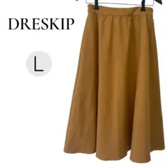 ドレスキップ フレアスカート ( L ) ゴムウエスト ワールド マスタード