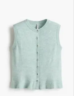 H&M ニットベスト ミントグリーン