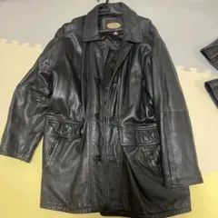 ブラックレザーコート