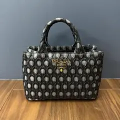 PRADA トートバッグ ブラック シルバーのサムネイル