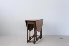 英国アンティーク木製ゲートレッグテーブル/ダイニング机/バタフライ