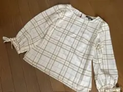 Reflect ブルーとイエローチェックブラウス サイズ7
