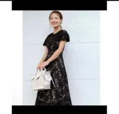 GRACE CONTINENTAL ブラックレースドレス