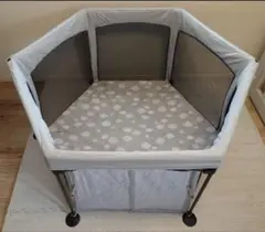 日本育児 洗えてたためる ポータブルベビーサークル クラウド (グレー)